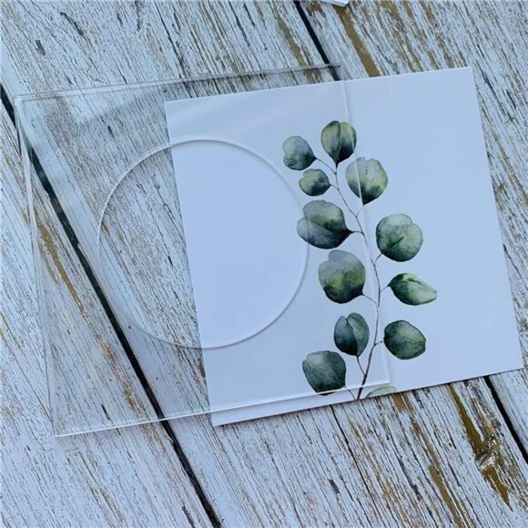 Set of 6 clear acrylic drink coasters with insert for cocktail napkins table dec - Picture 5 of 8